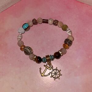Tigers Eye & Sunstone Stretchy Summer Bracelet
